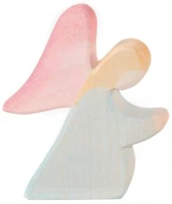 Ostheimer Engel Kniend Blau Holzfigur