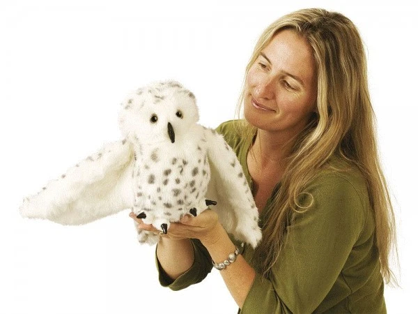 Folkmanis Handpuppe Schnee-Eule / Snowy Owl 5 Folkmanis Handpuppe Schnee-Eule / Snowy Owl – Bild 3