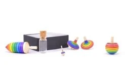 Mader Kreisel-Lernset Regenbogen Holzkreisel Set Aus Der Kreiselmanufaktur